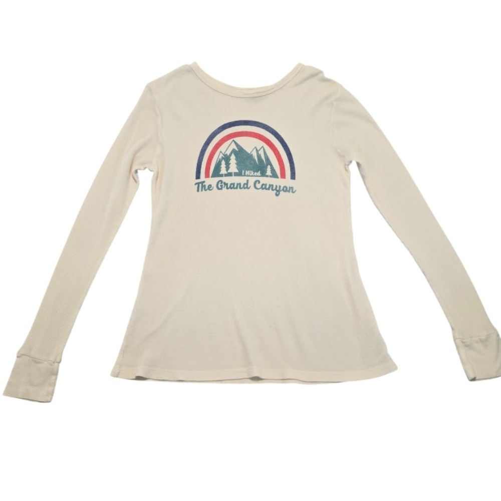 Truly Madly Deeply Grand Canyon Thermal Women Medium Cream Retro Gorpcore Top